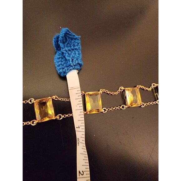 Vintage Monet choker necklace citrine gemstones - Picture 4 of 5